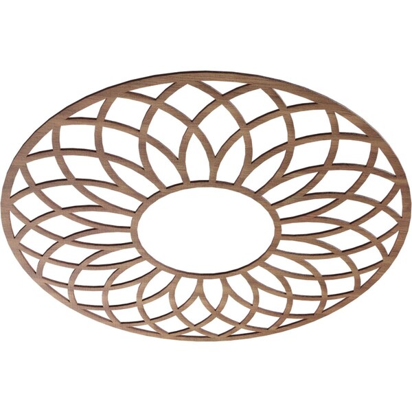 Cannes Wood Fretwork Pierced Ceiling Medallion, Walnut, 36OD X 12 1/4ID X 3/8T